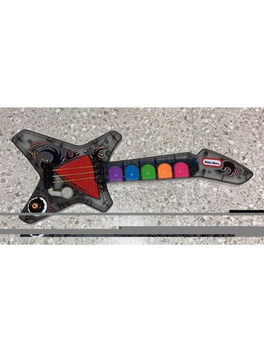 2000s Little Tikes Pop Tunes Guitar Right Handed 5 Songs Lights Sounds Works